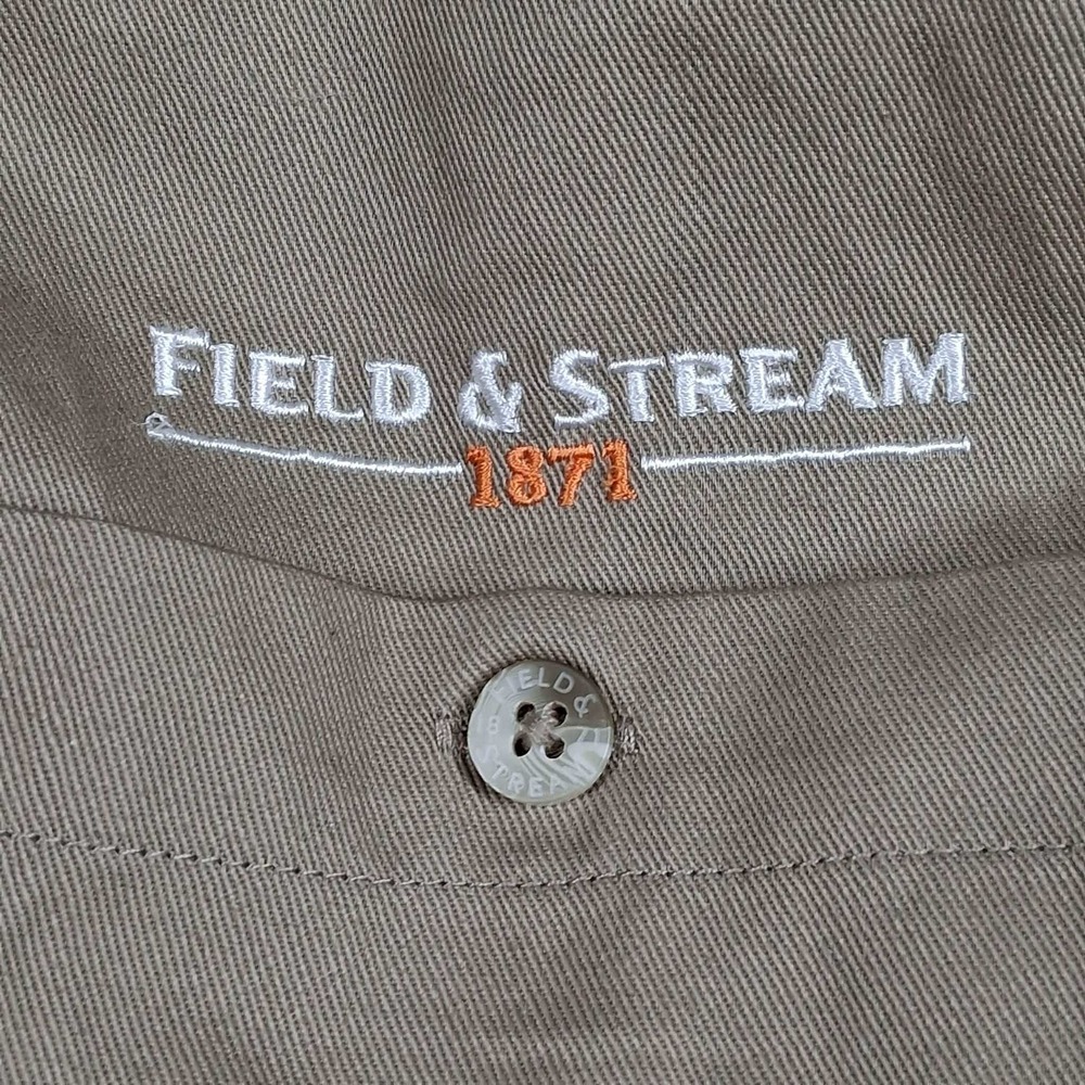 Field & Stream Shooting Shirt Mens XL Tan Orange hydroRepel Long Sleeve NWT - Picture 7 of 13